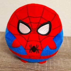Marvel Spider-Man Plush Toy - Red and Blue Ty Beanie Ballz 2012